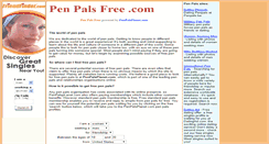 Desktop Screenshot of penpalsfree.com