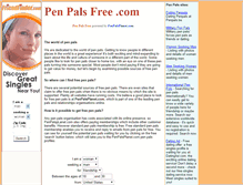 Tablet Screenshot of penpalsfree.com